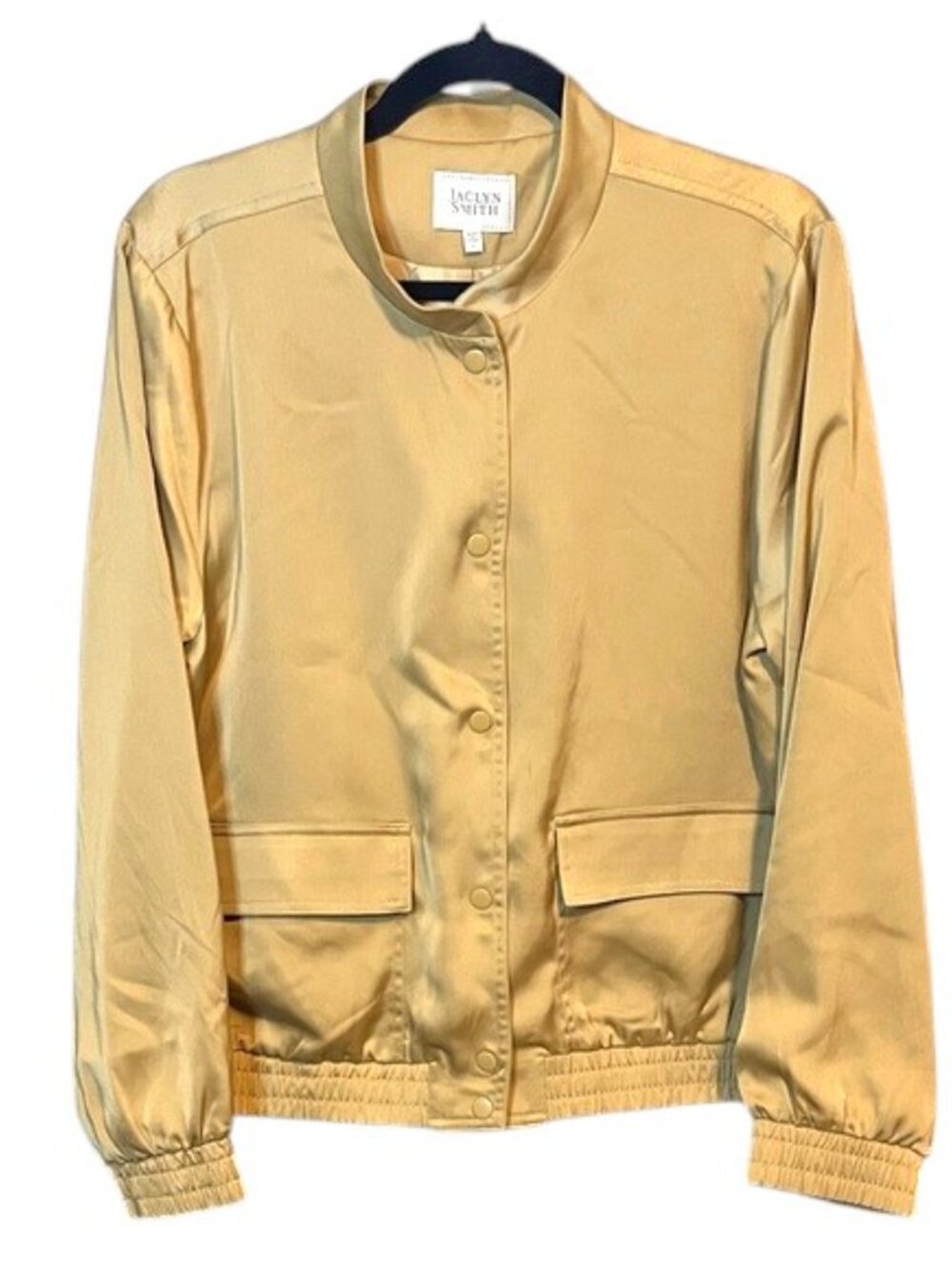 Jaclyn Smith Vintage Gold Bomber Jacket, Size L